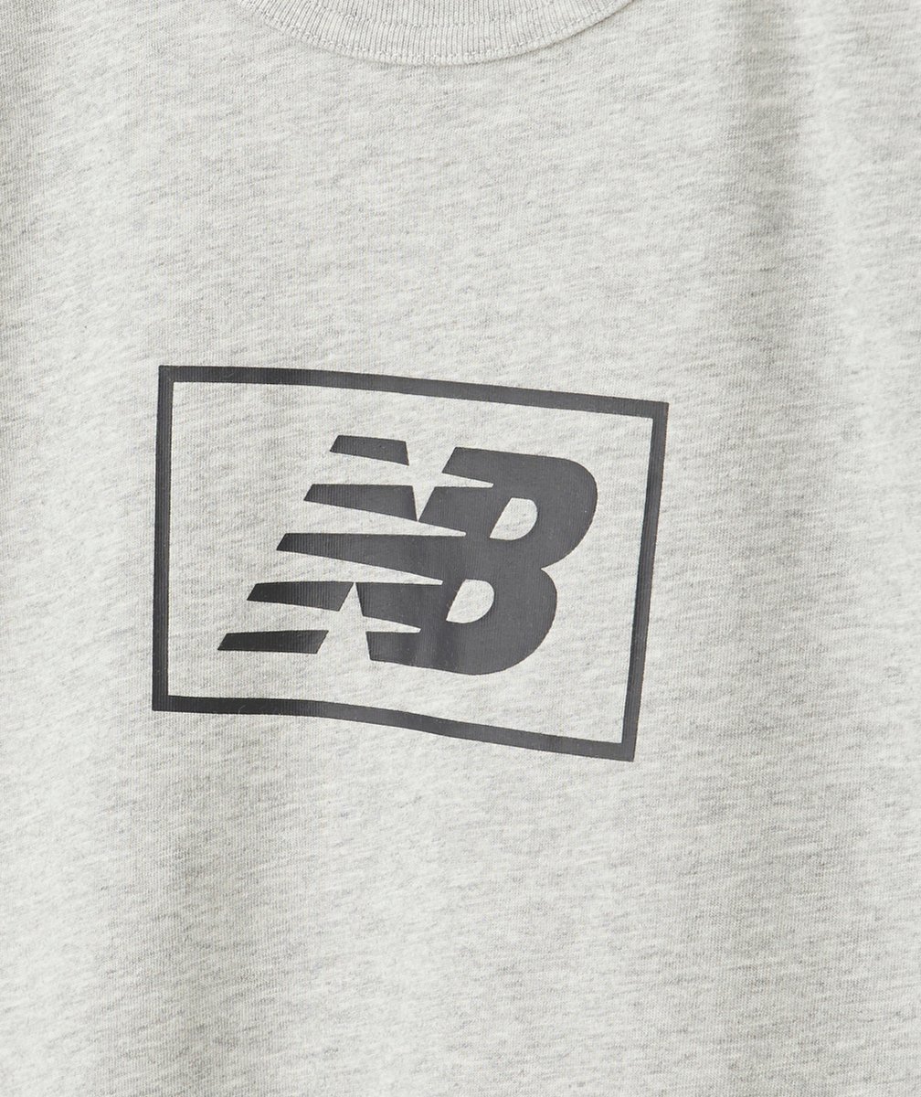 NEW BALANCETEE-SHIRT MANCHES COURTES GRIS ENFANT LOGO NOIR