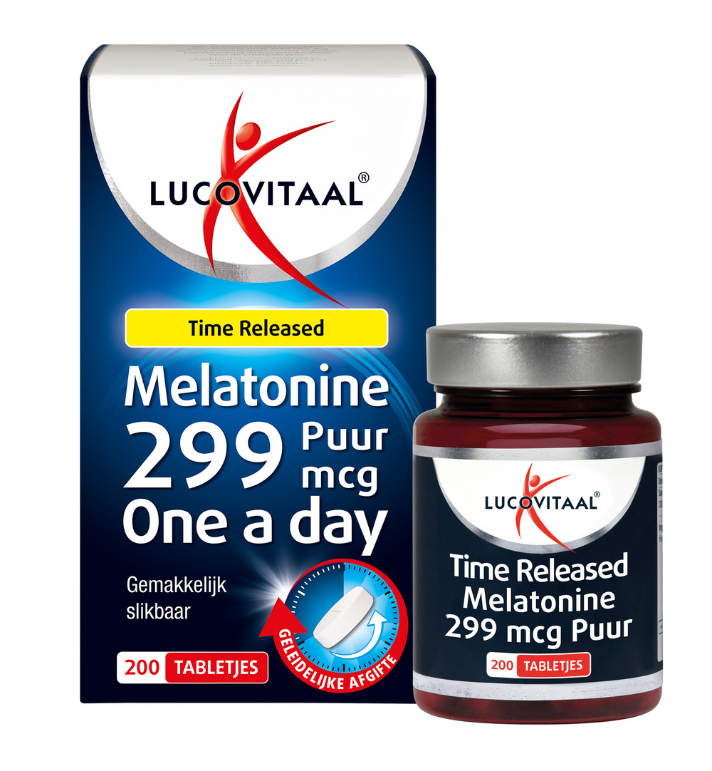 Lucovitaal Melatonine Puur 299mcg Time Released (200 tabletten)