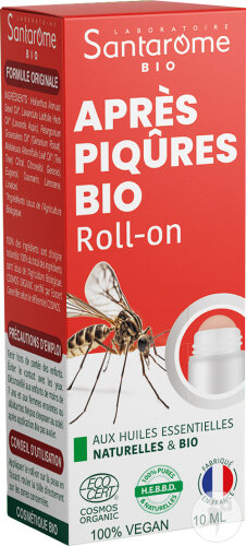 Santarome Bio Roll-On Après Piqûres Bio Aux Huiles Essentielles 10ml