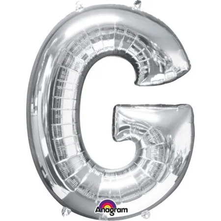 amscan Folienballon Buchstabe G silber, 63cm x 81cm