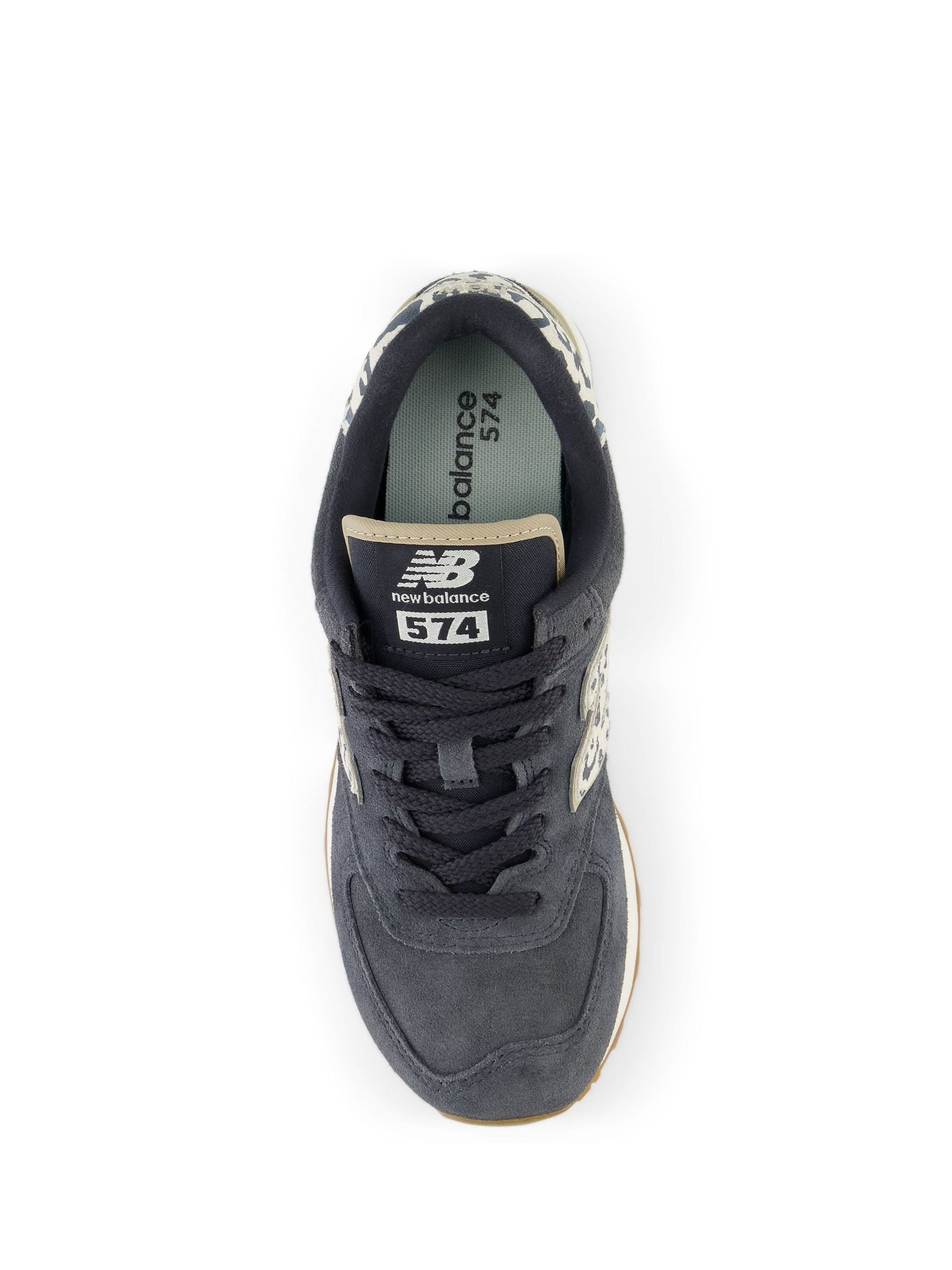 Zwart chroom - New Balance 574 damessneakers
