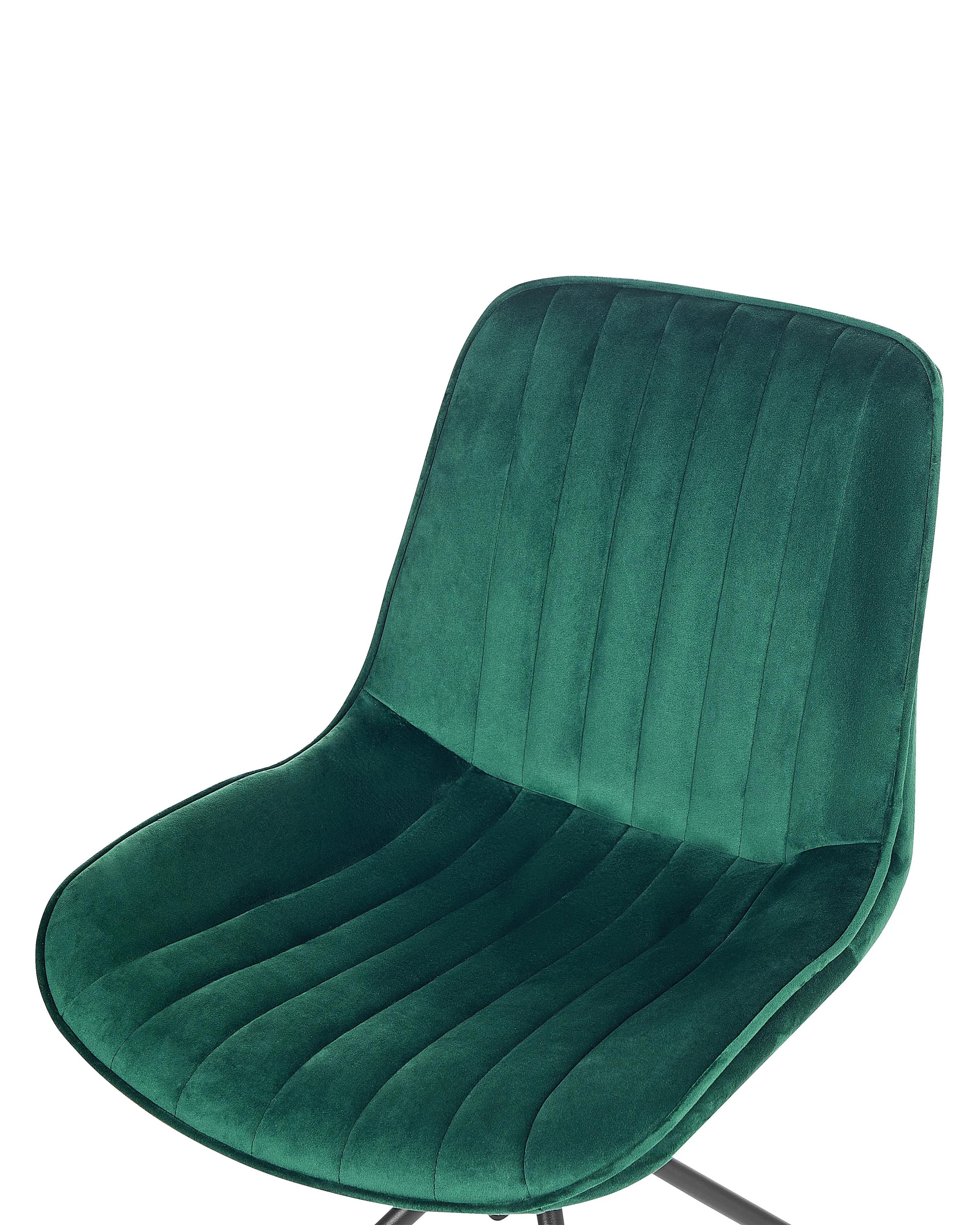 Set van 2 eetkamerstoelen NAVASOTA Fluweel Smaragdgroen