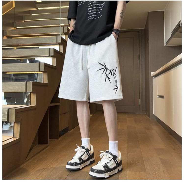 Derbundy - korte mouwen geborduurde sweatshorts