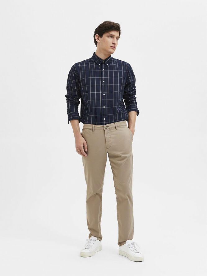 Selected Homme SLHSLIM-NEW MILES 175 FLEX CHINO W Greige