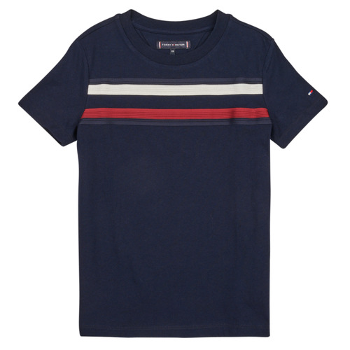 Tommy Hilfiger - GLOBAL STRIPE TEE S/S - Marine