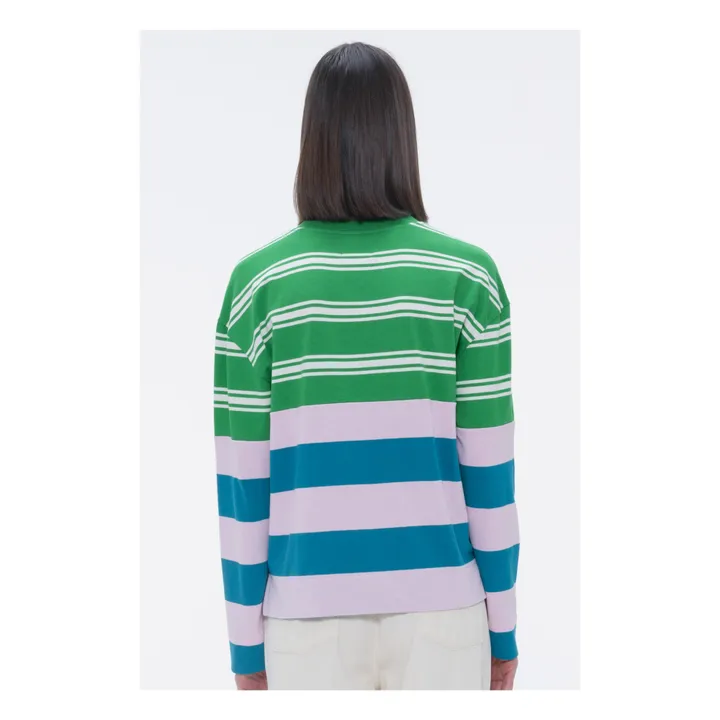Our Sister T-shirt Sprinkled Lawn Rayures | Vert