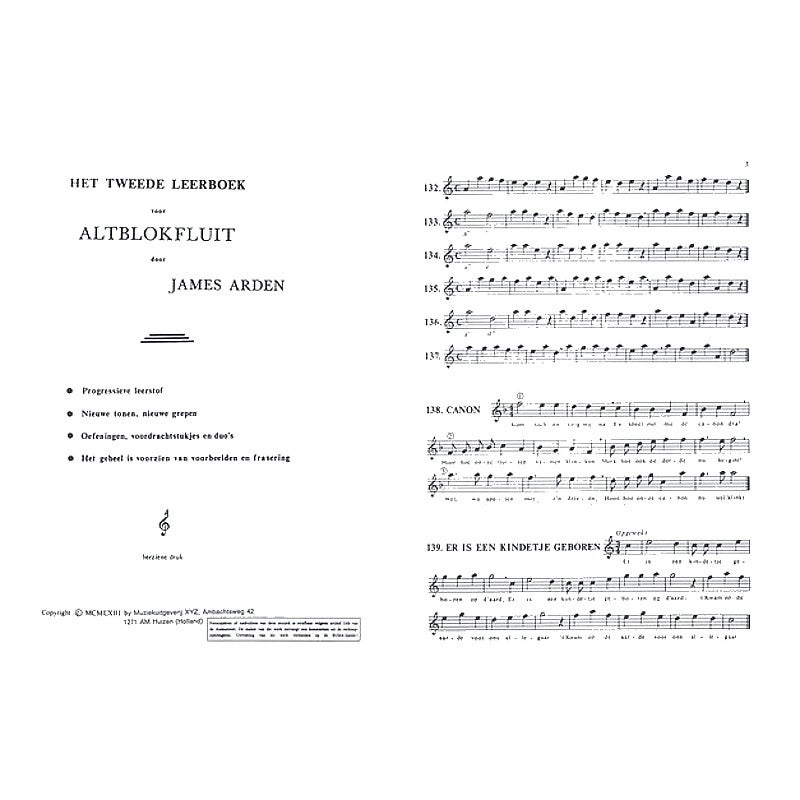 Hal Leonard - Altblokfluit, het tweede leerboek
