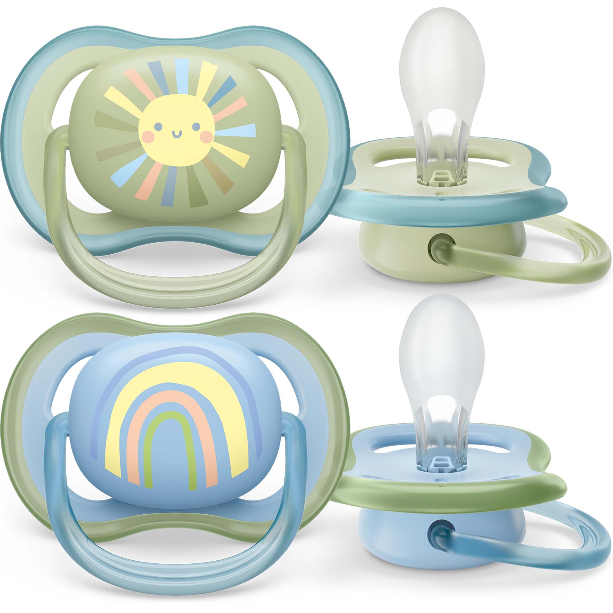 Philips Avent Ultra Air fopspeen 0-6 mnd 2-pack blauw
