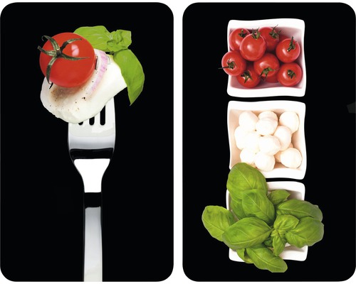 Glazen afdekplaten Wenko Caprese set van 2 52 x 30 cm