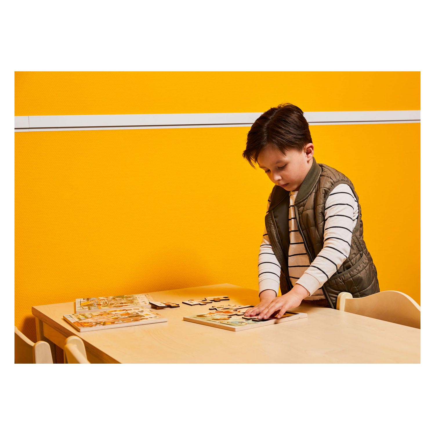 Rolf - Houten Legpuzzel Serie Wonen, Set van 3