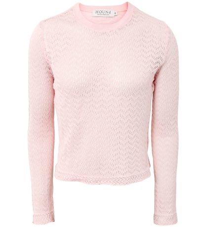 Hound Bluse - Cropped - Strik - Soft Peach m. Hulm?nster