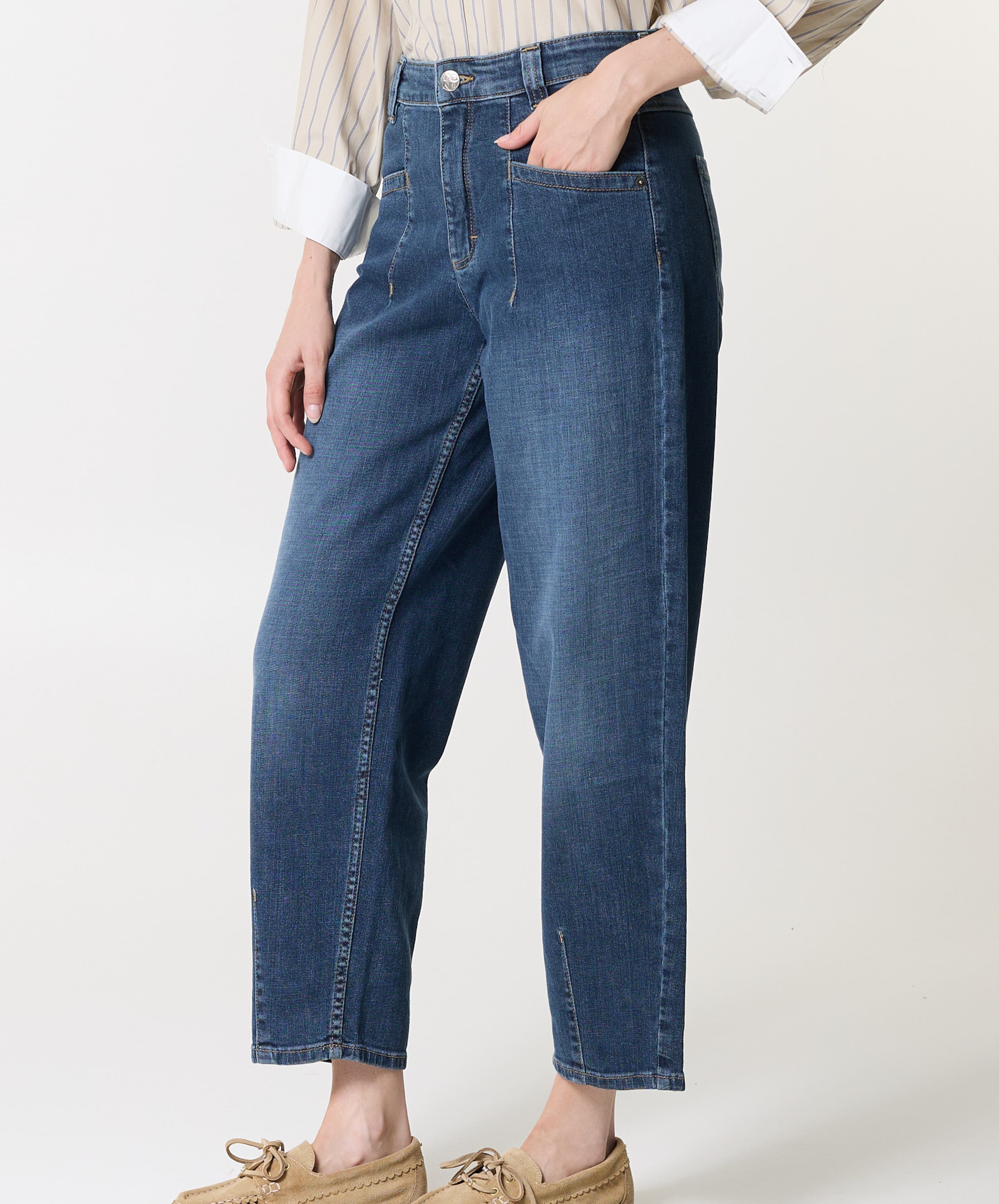 Toni Liv Barrel dames jeans blauw