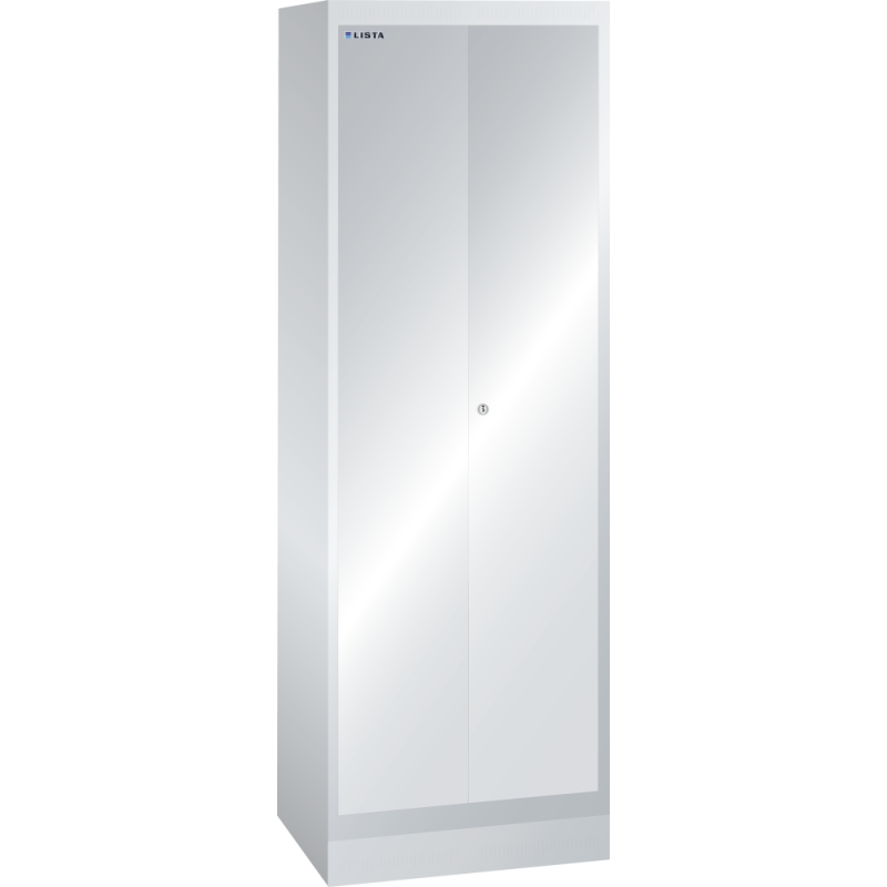 Armoire-vestiaire Lista 2 portes battantes pour 2 compartiments L 30 cm - Gris clair RAL 7035