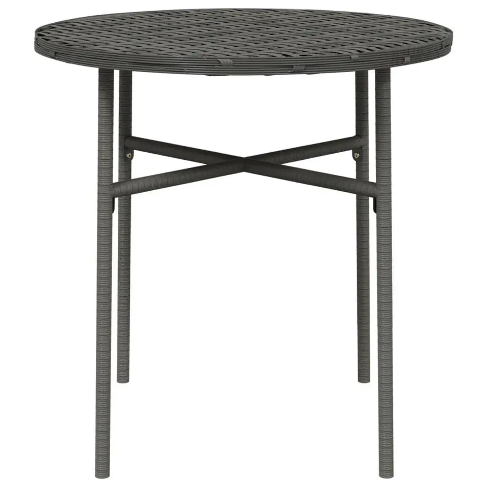 vidaXL - Salontafel - Grijs - Poly rattan