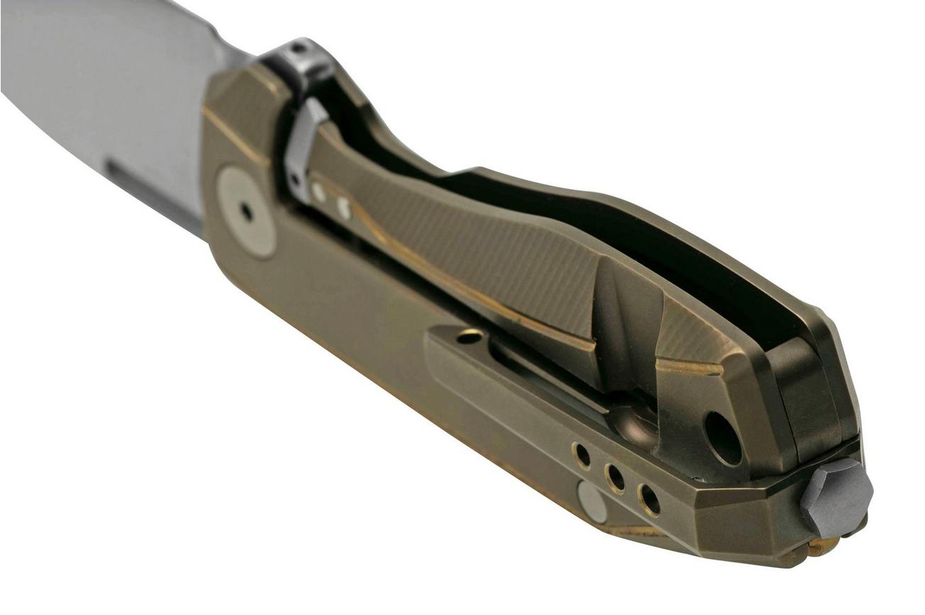 LionSteel Nano, NA01-BR Frame Lock, Magnacut, Bronze Titanium, zakmes