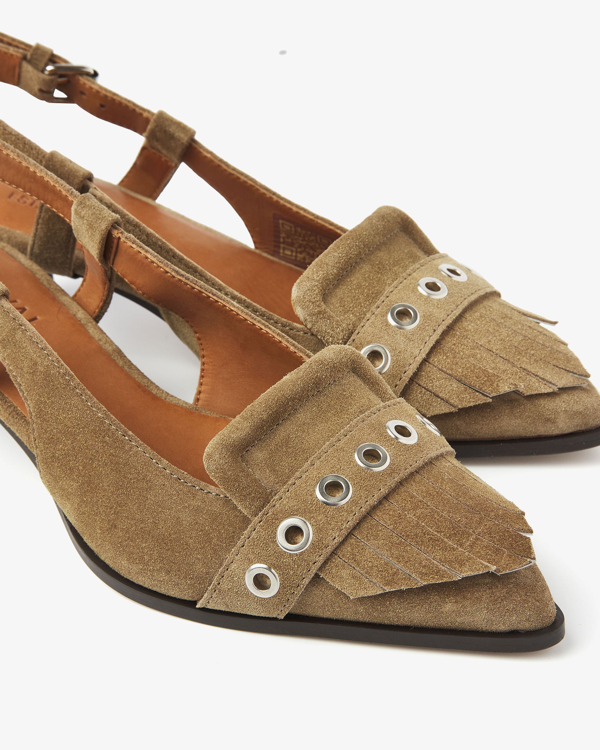 VIA VAI khaki slingbacks Lea Katie