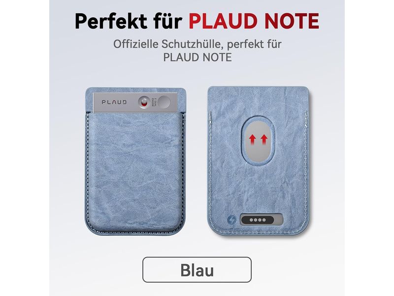 Plaud Note Magnetische Hülle Blau Passend zum Plaud Note AI Voice Recorder