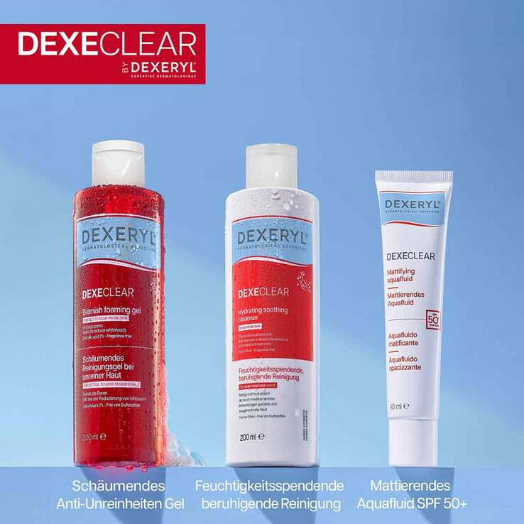 Dexeryl Dexeclear Reinigungsgel schäumend für unreine Haut, 200 ml