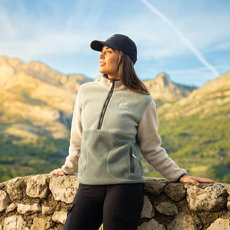 Canyon Half-zip Pile Fleece Dame Peyote/Shadow Green