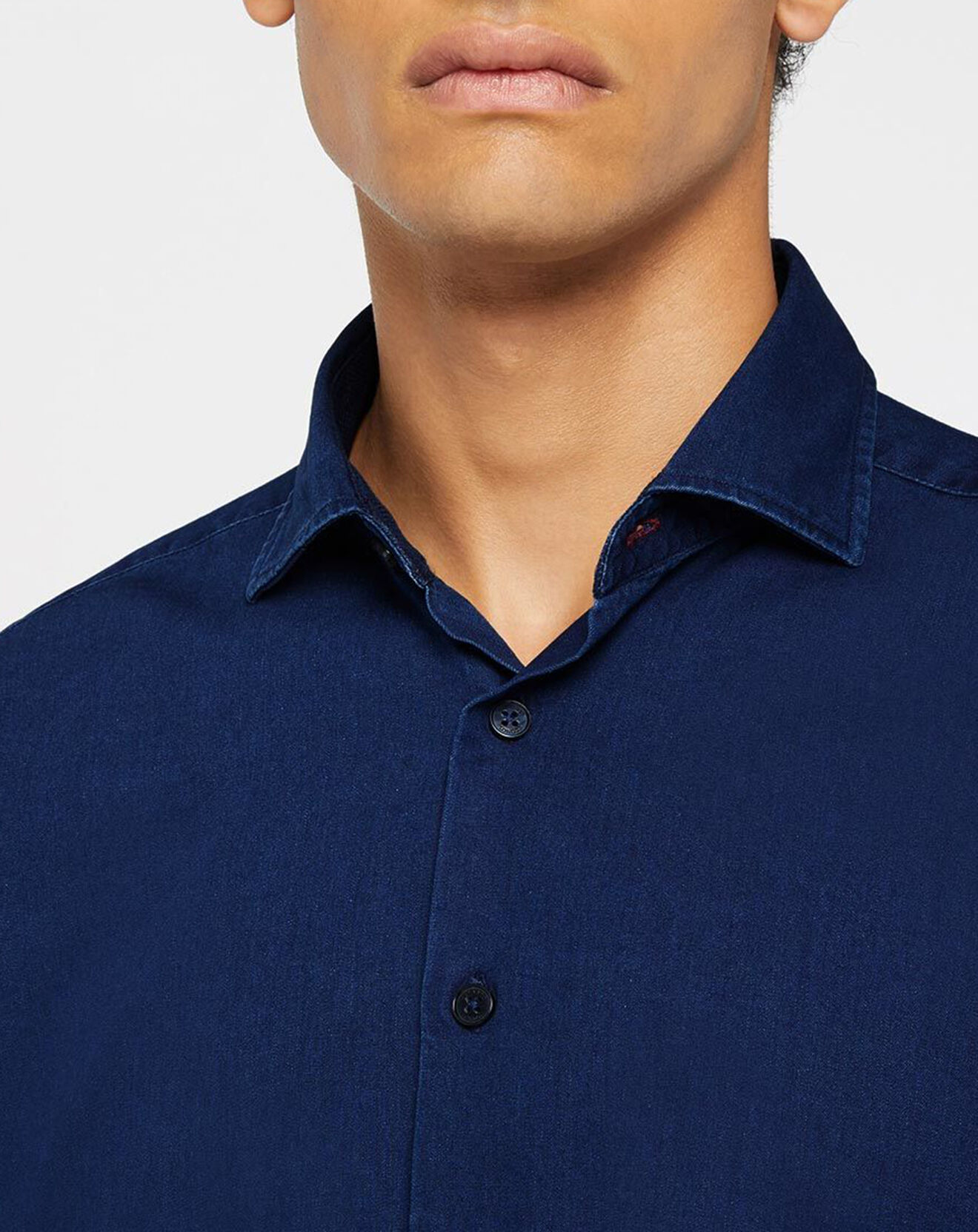 Hackett London Chemise Slim fit bleu moyen