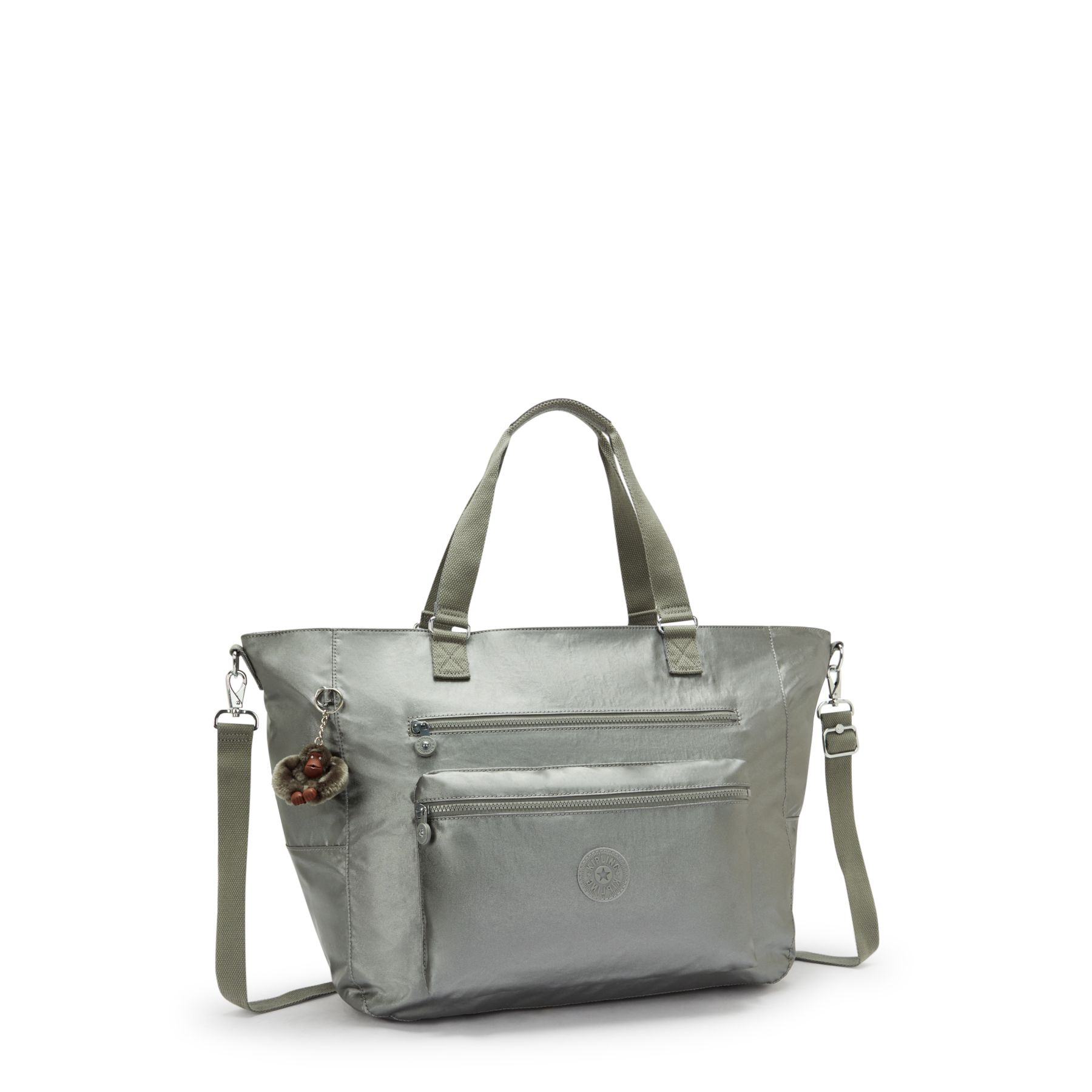 ISAAC Grand Sac épaule Avec Bretelle Amovible - Moon Grey Metallic