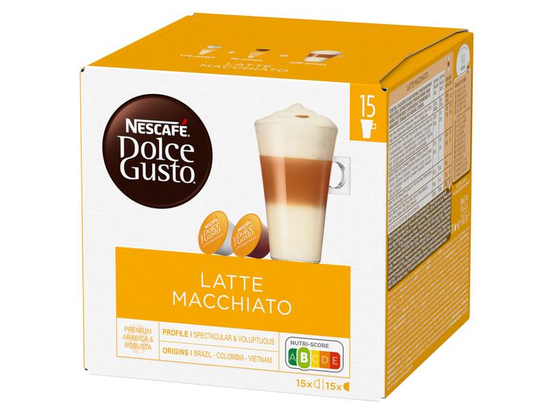 Nescafé Kaffeekapseln Dolce Gusto Latte Macchiato 15 Portio Praktische Kaffeeportionen mit Espresso- und Milchkapsel
