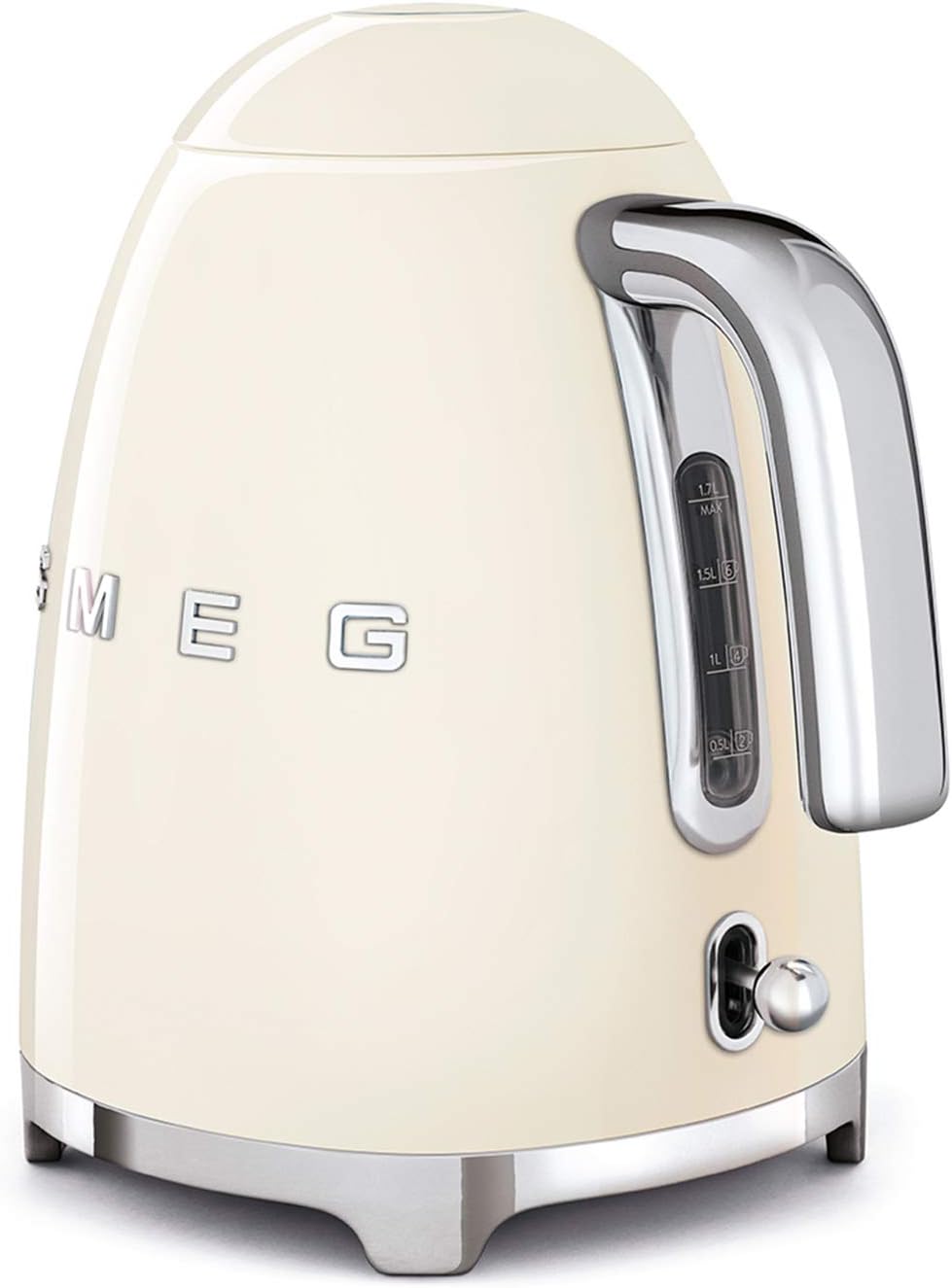 Smeg, Bouilloire Électrique KLF03PGEU 1,7 L, Filtre Anticalcaire Lavable, Arrêt Automatique de Sécurité, Indicateur de Niveau d'Eau, Base Antidérapante, Range Cordon, Puissance 2400W, Vert d'Eau