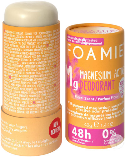Foamie Happy Day Magnesium Active Déodorant Solide 48h Parfum Floral 40g