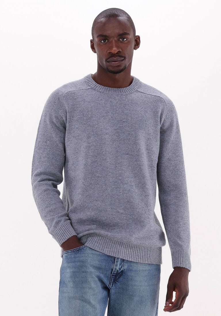 SELECTED HOMME grijze selected homme trui newcoban lambs wool crew neck w
