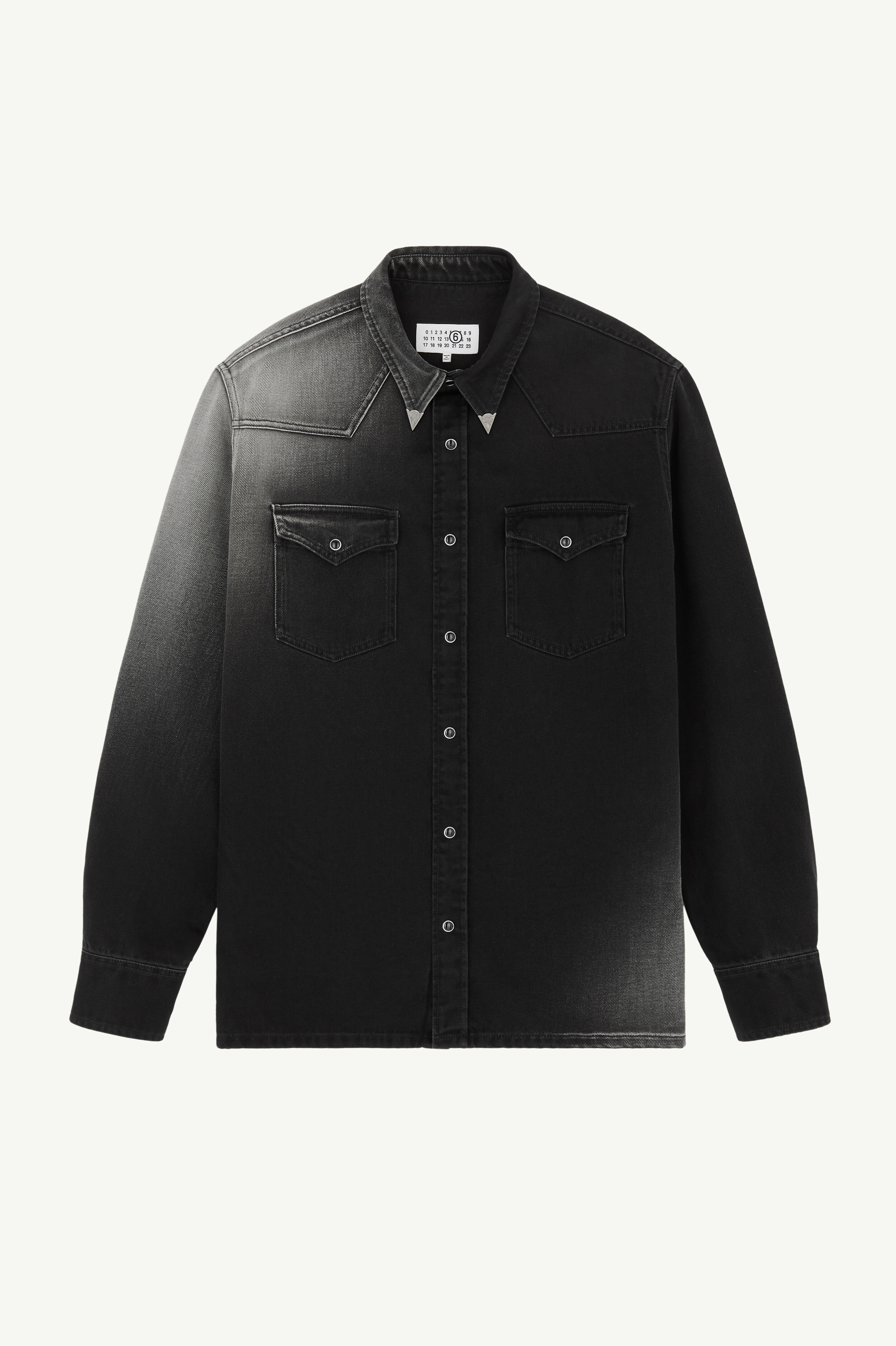 Chemise noire en denim pour homme | MM6