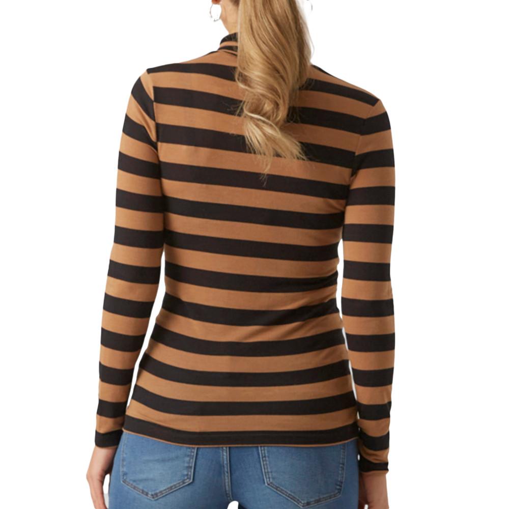 Mamalicious T-shirt Manches Longues Orange/Noir Femme Mamalicious Nellie