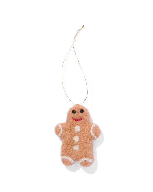 suspensions de Noël en feutre bonhomme en pain d'épice