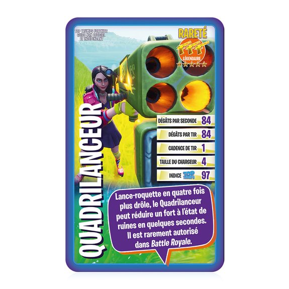 Jeu de cartes Top Trump Fortnite
