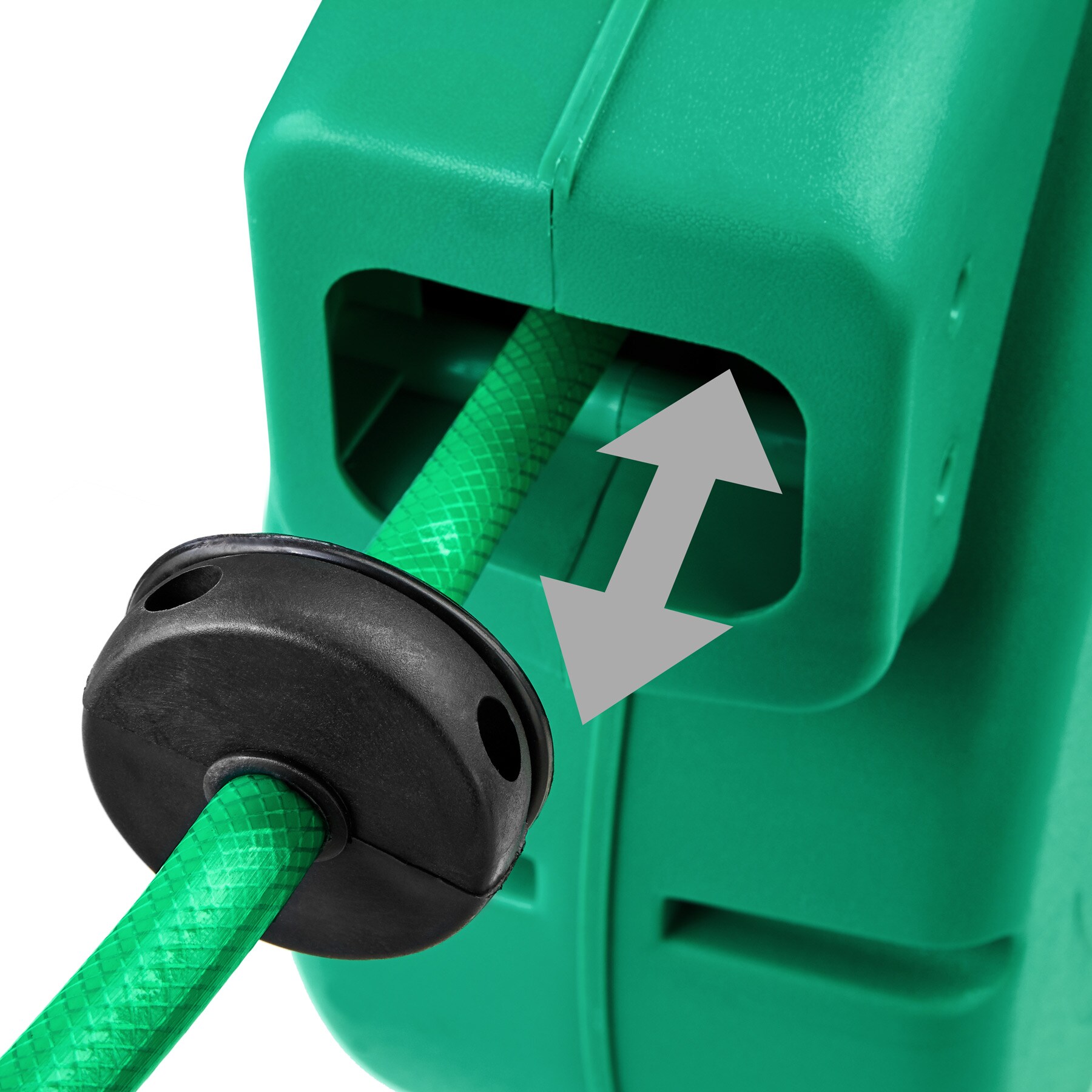 tectake® Schlauchtrommel, mit ½ Zoll Schnellkupplung, Arbeitsdruck 8 bar, Drehbereich 180°, inklusive Wasserspritze und Montagematerial