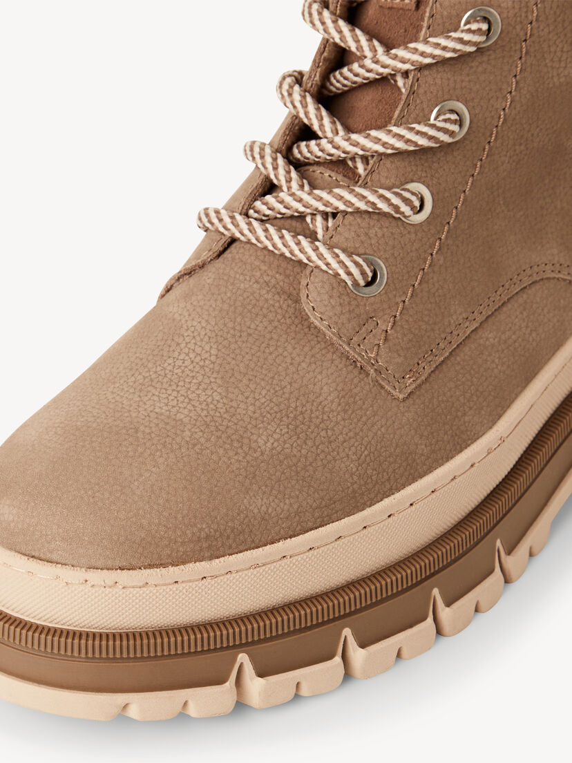 Leren Enkellaarsje - beige