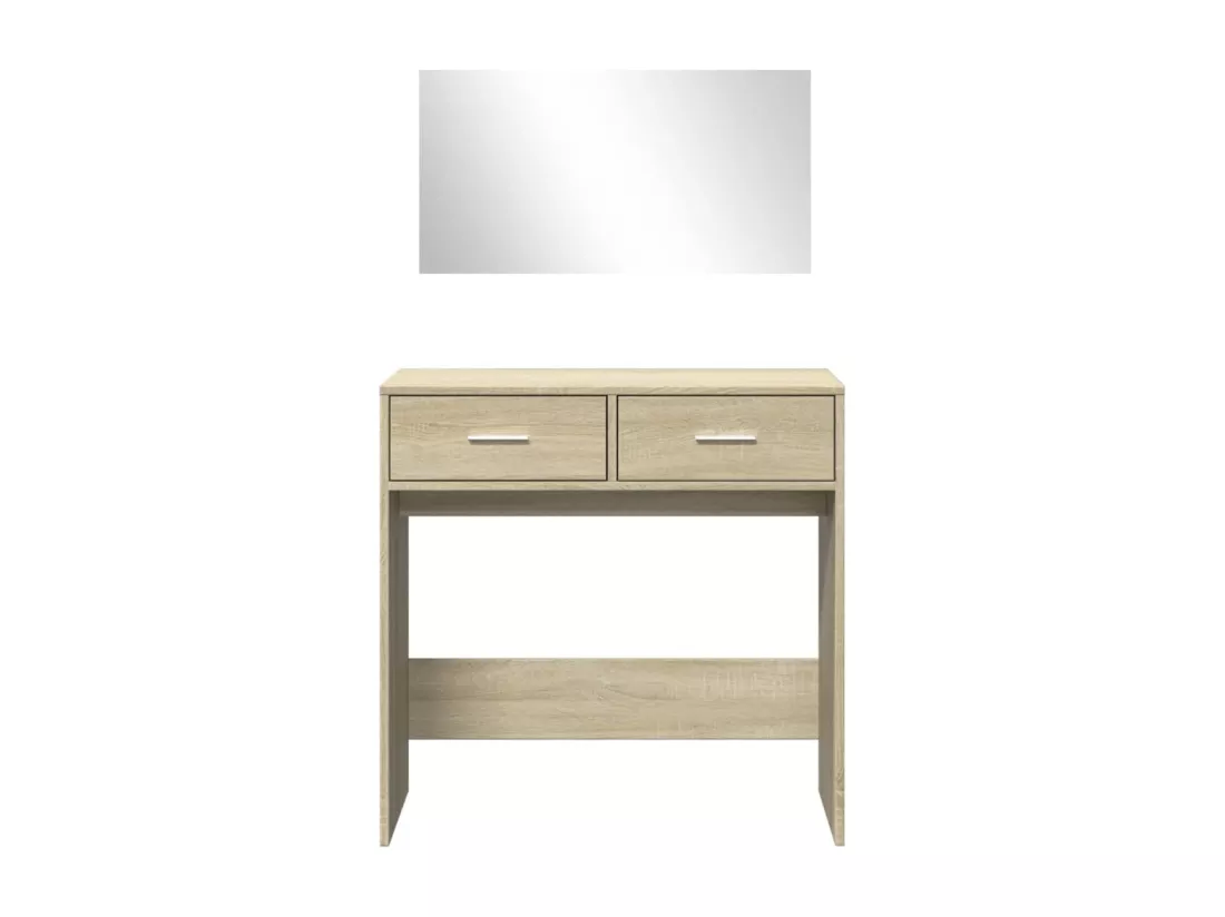 Coiffeuse avec miroir chêne sonoma 80x39x80 cm