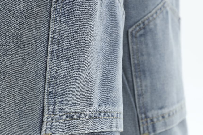 INStudio - Ondersteboven denim shorts