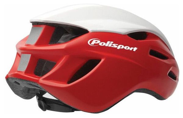 Polisport casque aero road rouge matblanc brillantnoir