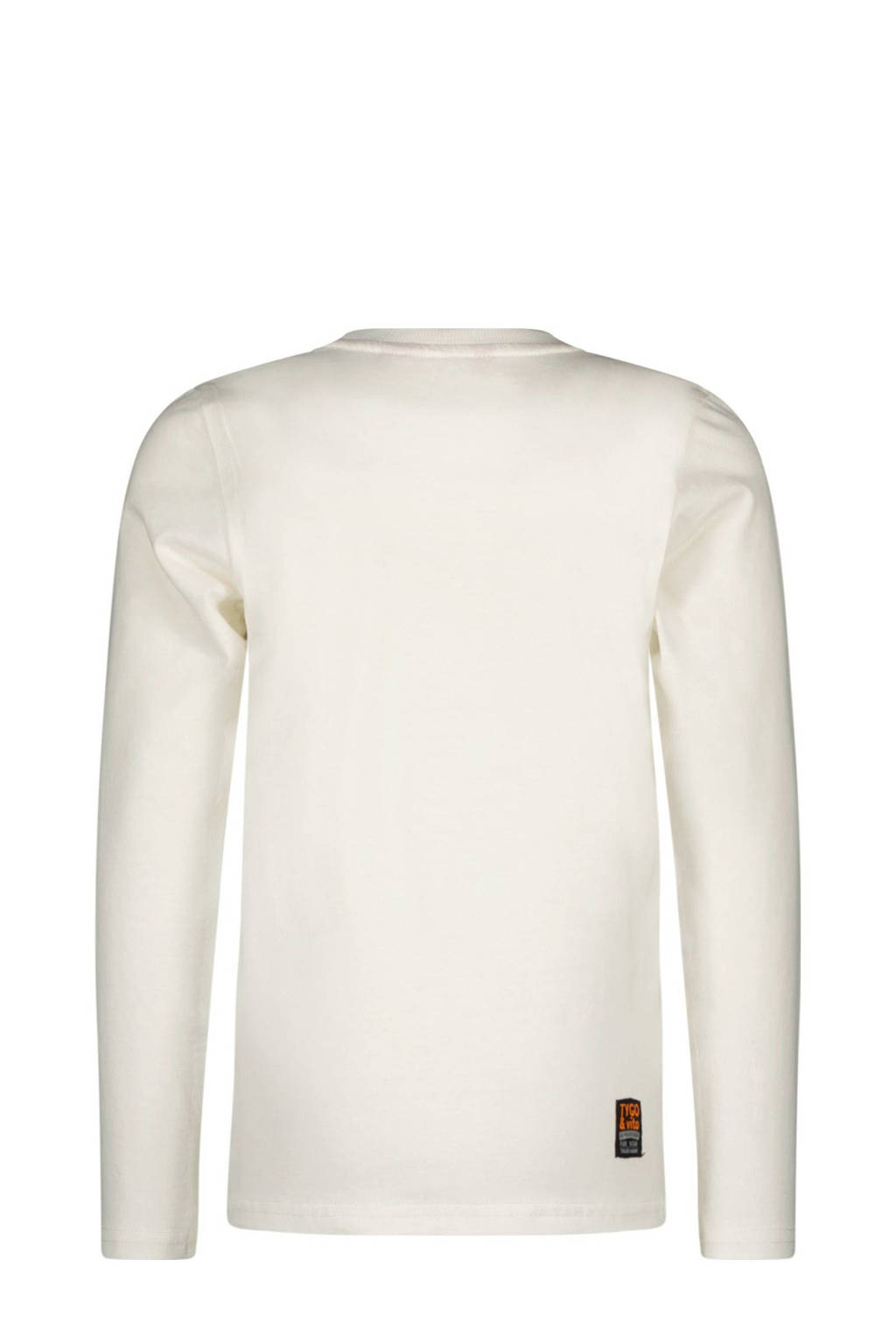 TYGO & vito longsleeve Memphis met printopdruk wit/zwart