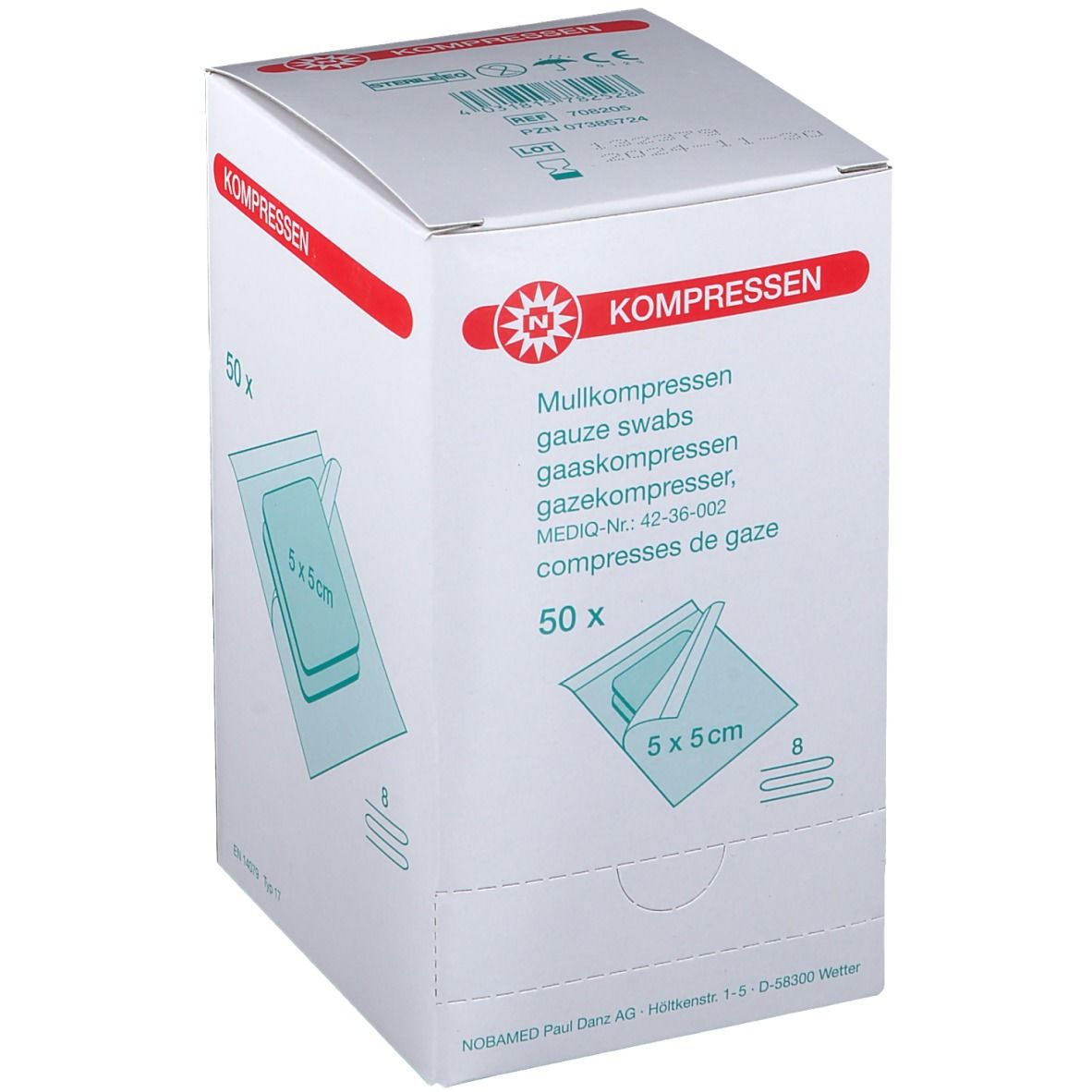 NOBAMED® MULLKOMPRESSEN 8fach 5 x 5 cm steril