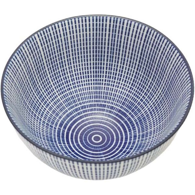 Oriental Kom Rond Blauwe Strepen Blue Ø13.5cm