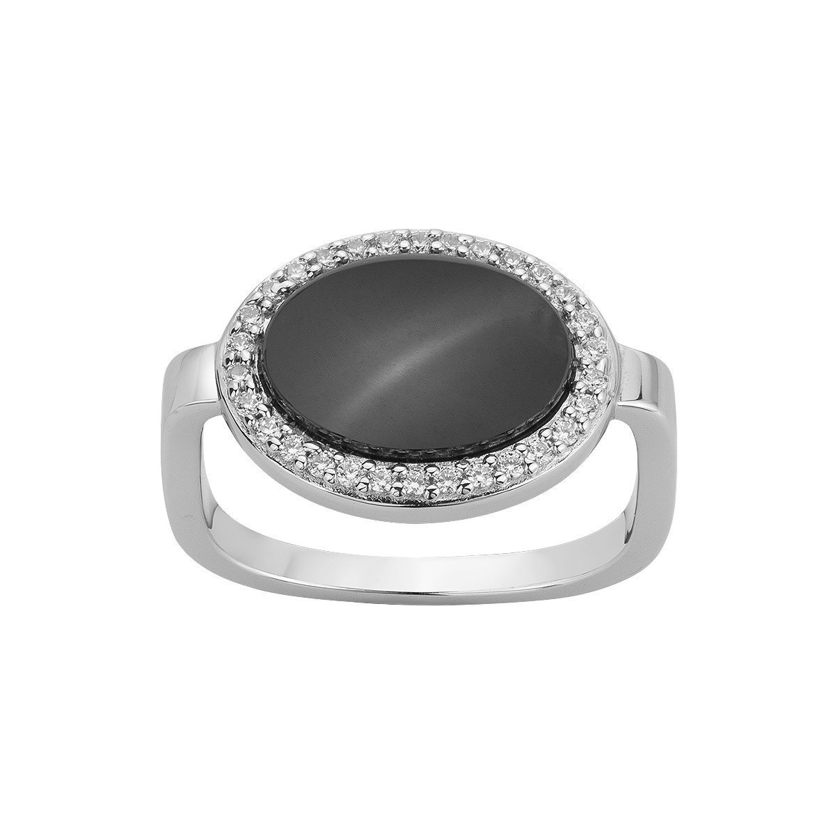 Bague en Argent 925 millièmes et oxyde de zirconium - blanc brillant