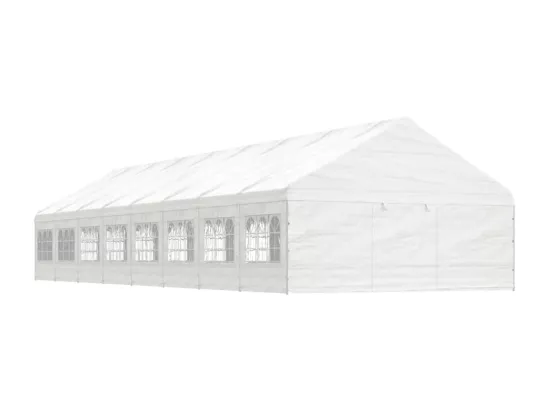 Belvédère avec toit blanc 17,84x5,88x3,75 m polyéthylène