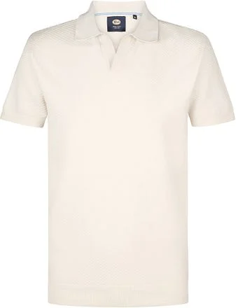 Petrol Knitted Polo Ecru M-1050-KWC213-0112 kopen