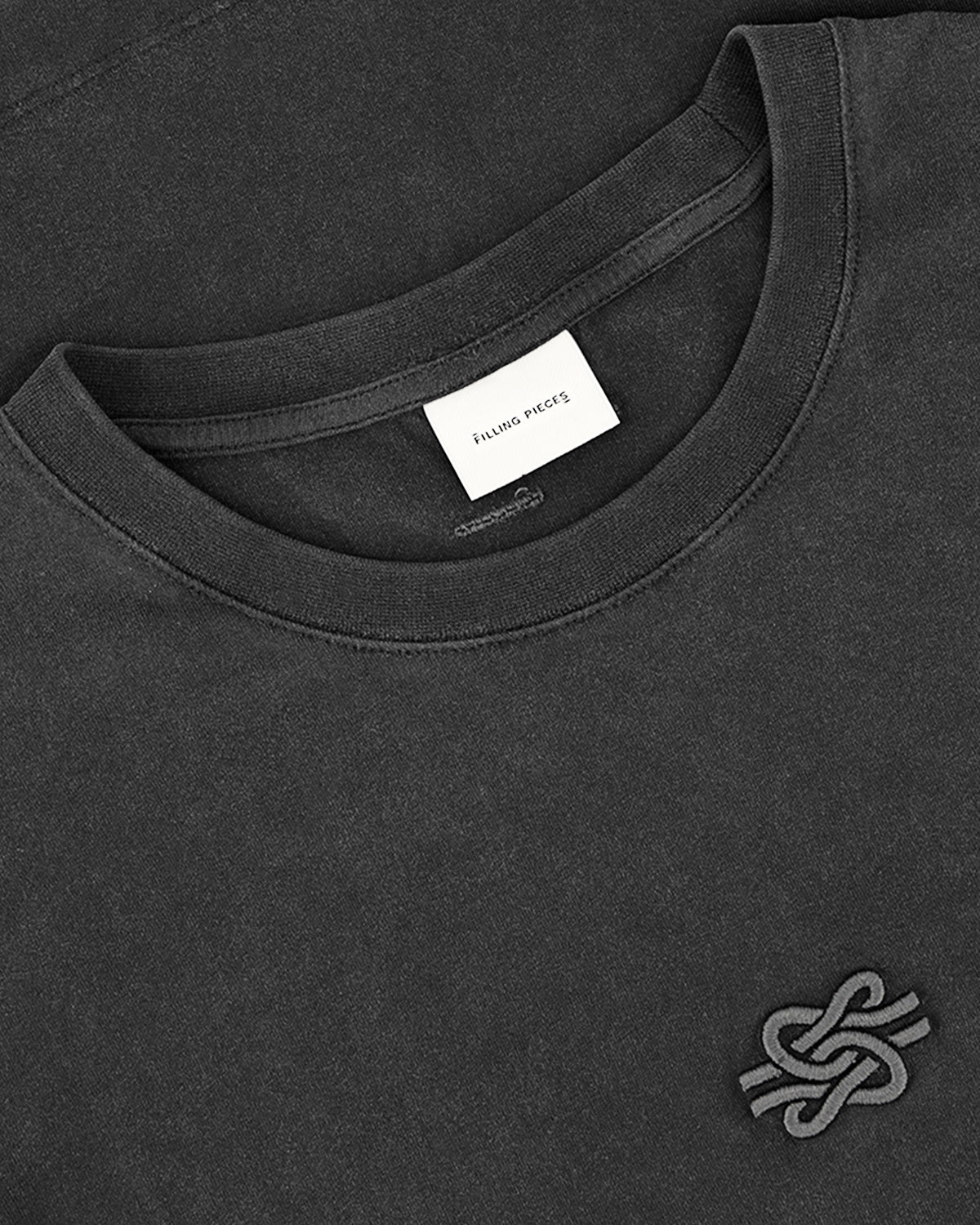 T-shirt Boxy Embroidered Vintage Black