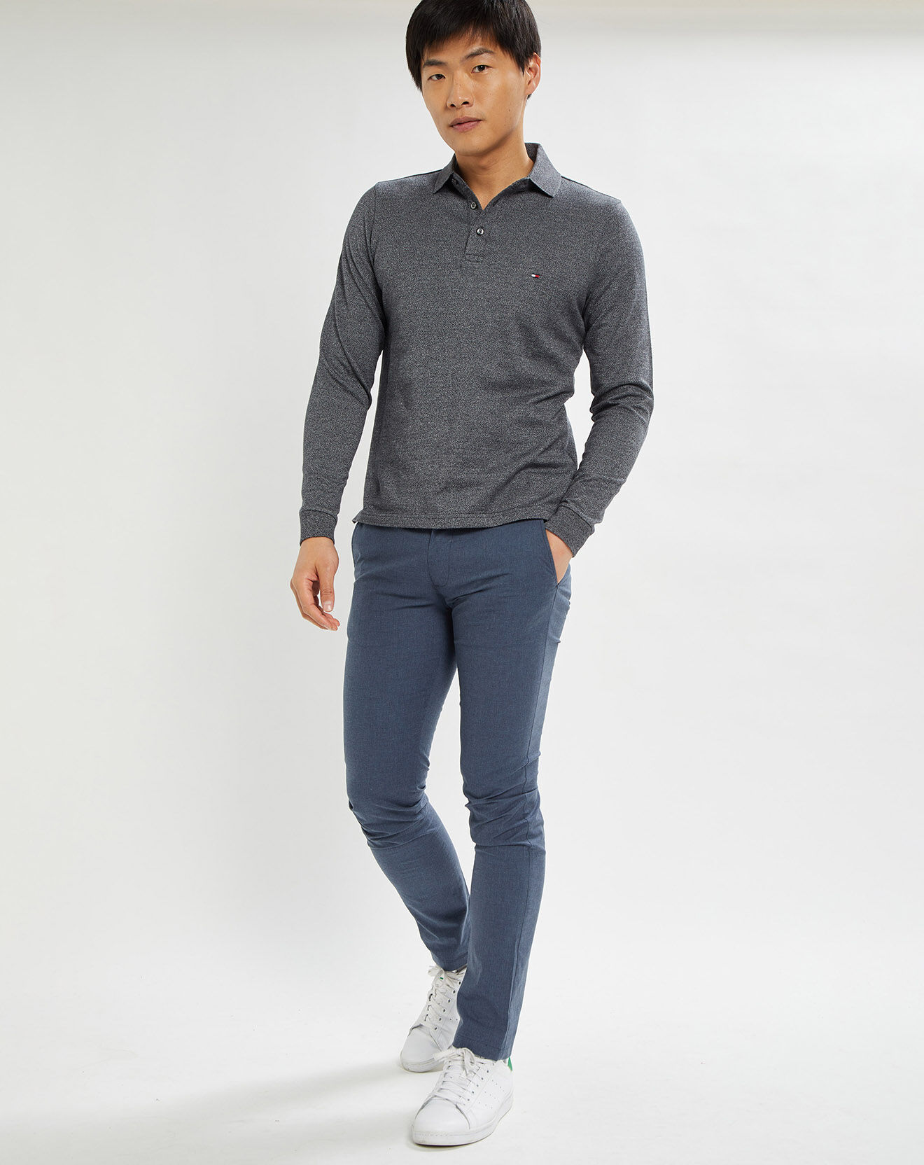 Tommy Hilfiger Polo 1985 mouliné gris anthracite