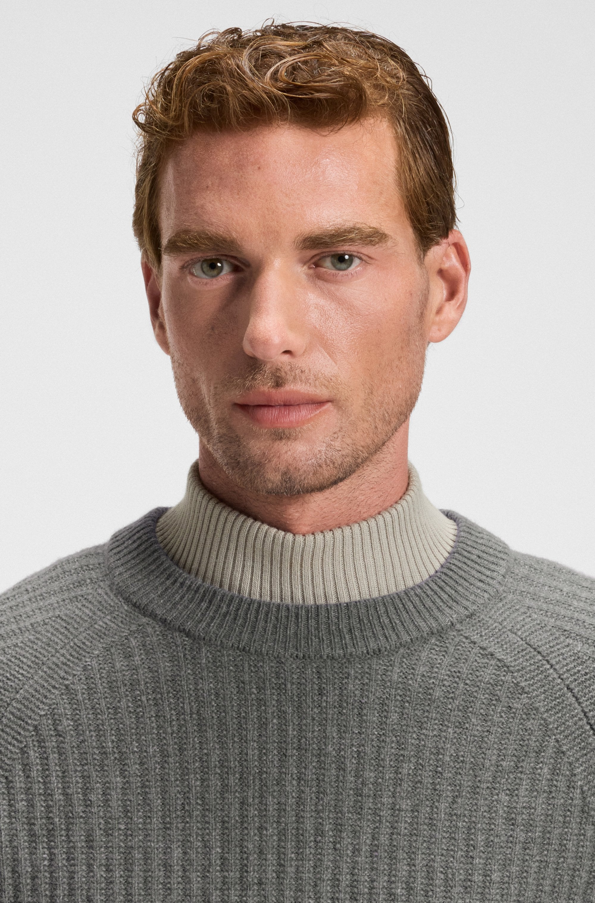 BOSS ORANGE Strickpullover »Klacier«, Rundhalsausschnitt, Relaxed Fit, Rippstrick