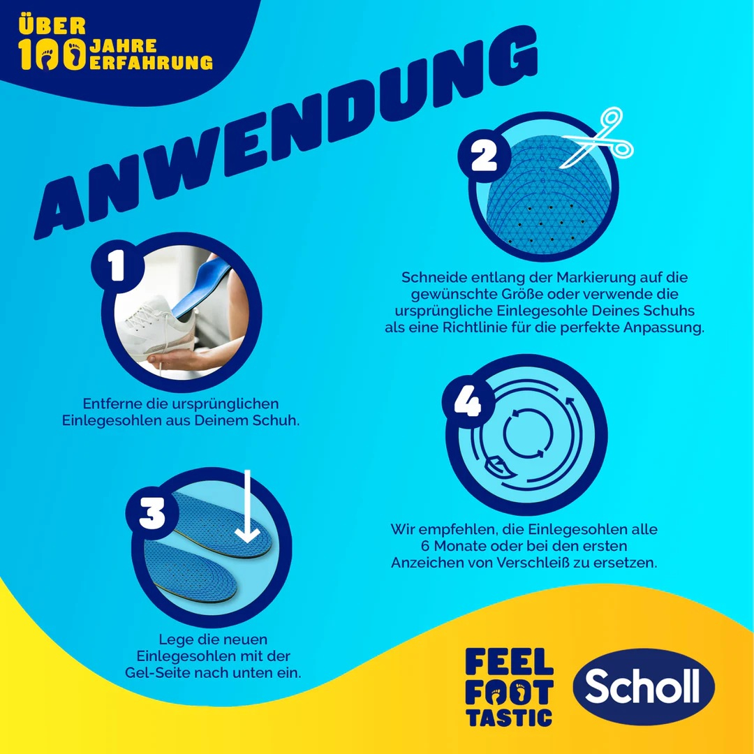 (1 Paar) Gr. S GelActiv Everyday Einlegesohlen Schuhsohlen - Bunt