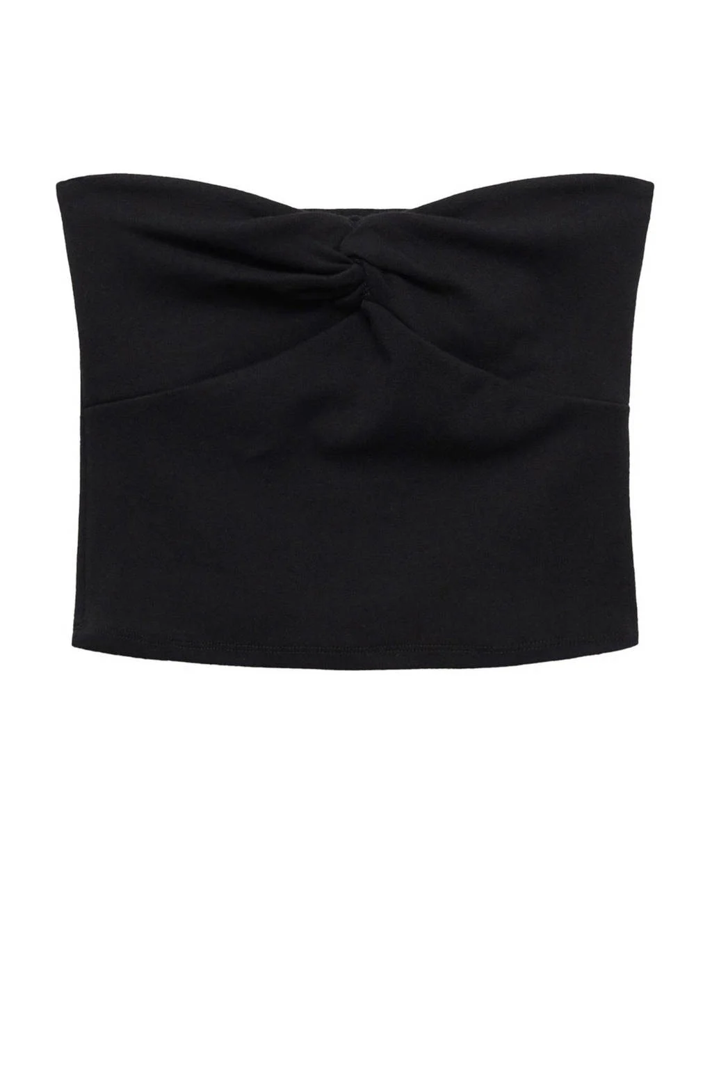 MANGO TEEN cropped strapless top zwart