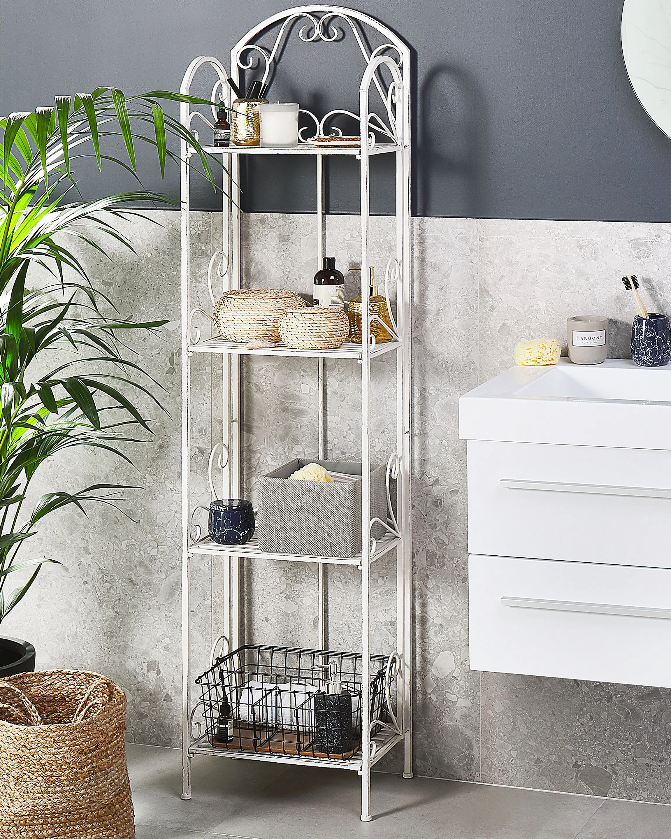 Rek VALDIVIA Metaal 40 cm 27 cm Wit